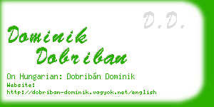 dominik dobriban business card